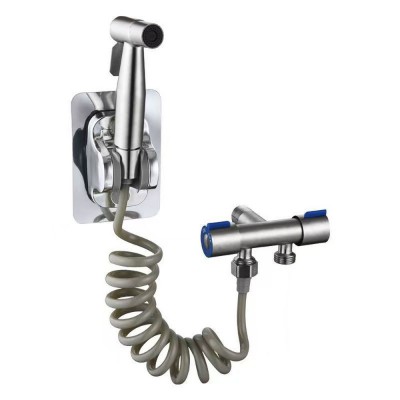 Ducha Bidet De Mano Acero Inoxidable Con Manguera Espiral 34345-05