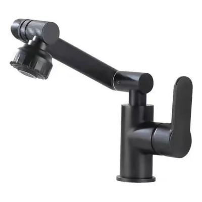 Llave Grifo Lavamanos 360° Gira Dual Acero Inox + 2 Flexible 34345-07