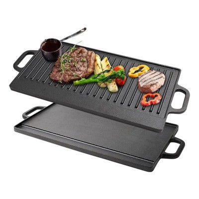 Plancha Bifera Reversible De Hierro Fundido Para Parrilla