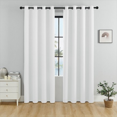 Cortina Blackout 100% Anti Luz, 2 Paños 140x240 Textura Lino CL-140×240 Blanco